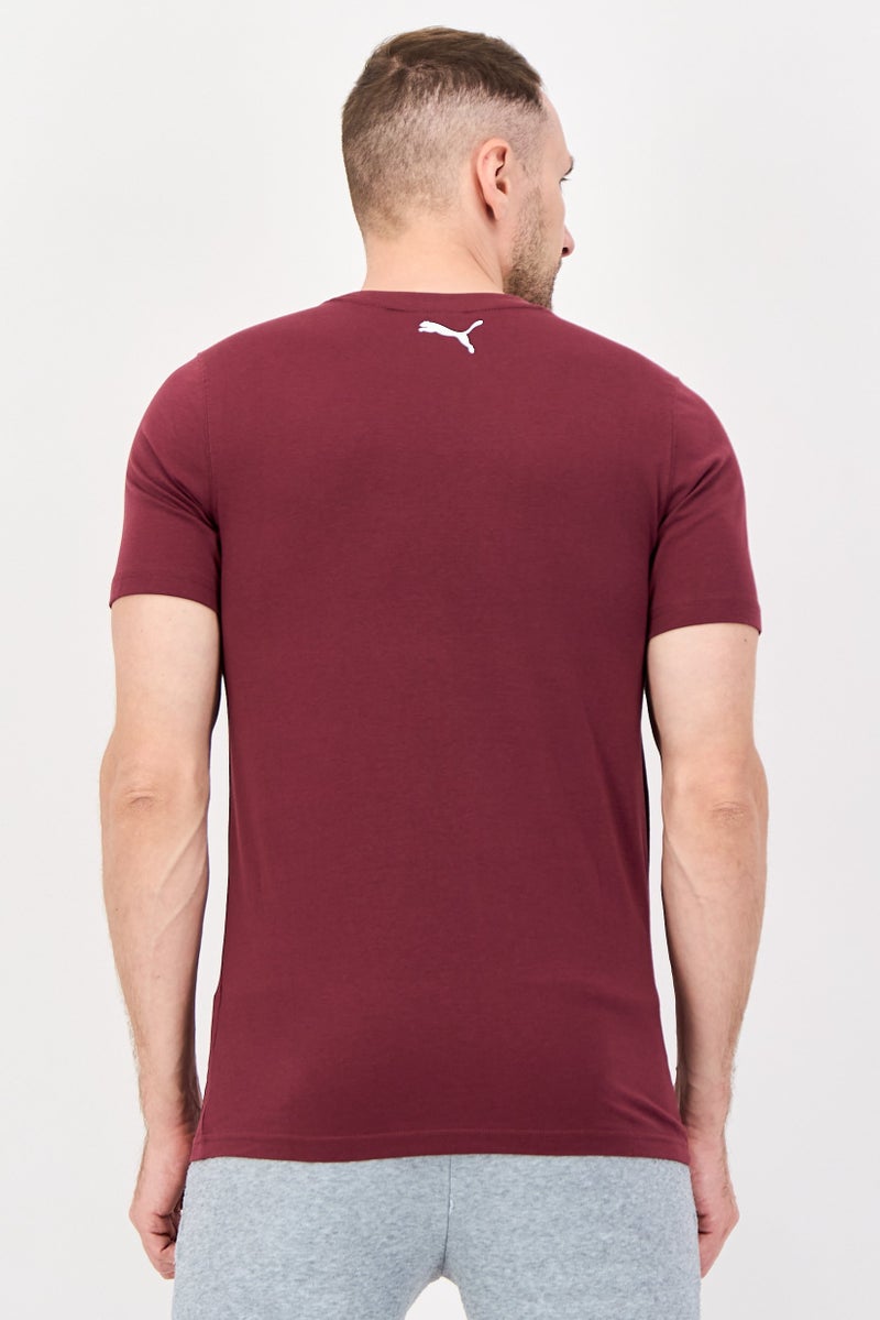 PUMA Men Sportswear Fit Short Sleeve Outdoor T-Shirt, Maroon - Image 2